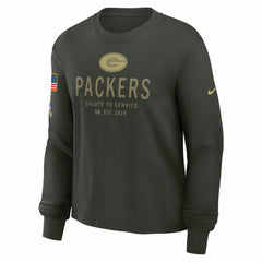 Green Bay Packers Nike Women's 2025 Salute to Service Sideline Dri-FIT Long Sleeve T-Shirt