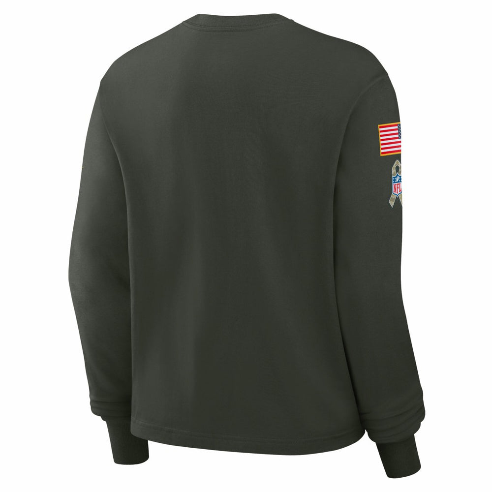 Green Bay Packers Nike Women's 2025 Salute to Service Sideline Dri-FIT Long Sleeve T-Shirt