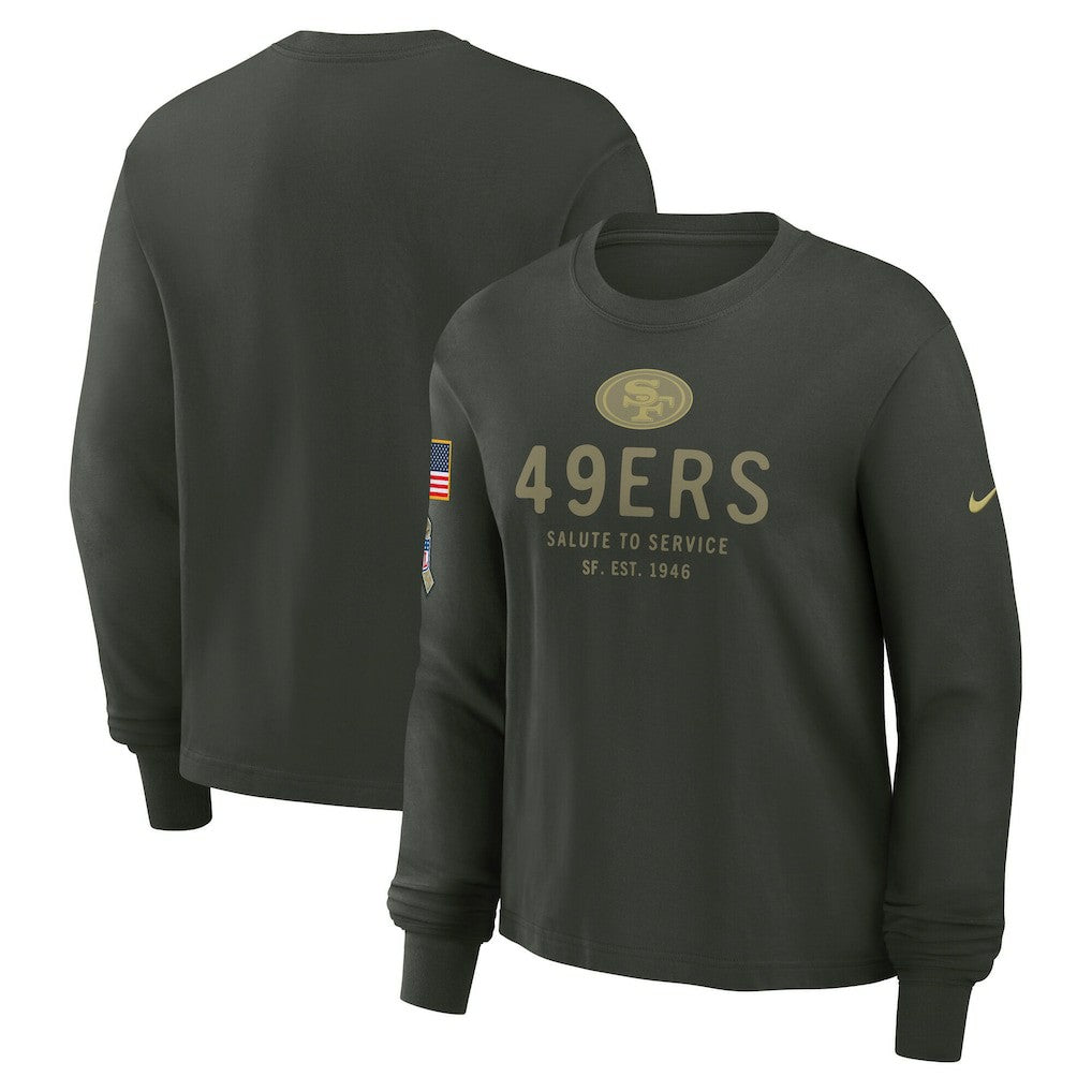 San Francisco 49ers Nike Women's 2025 Salute to Service Sideline Dri-FIT Long Sleeve T-Shirt