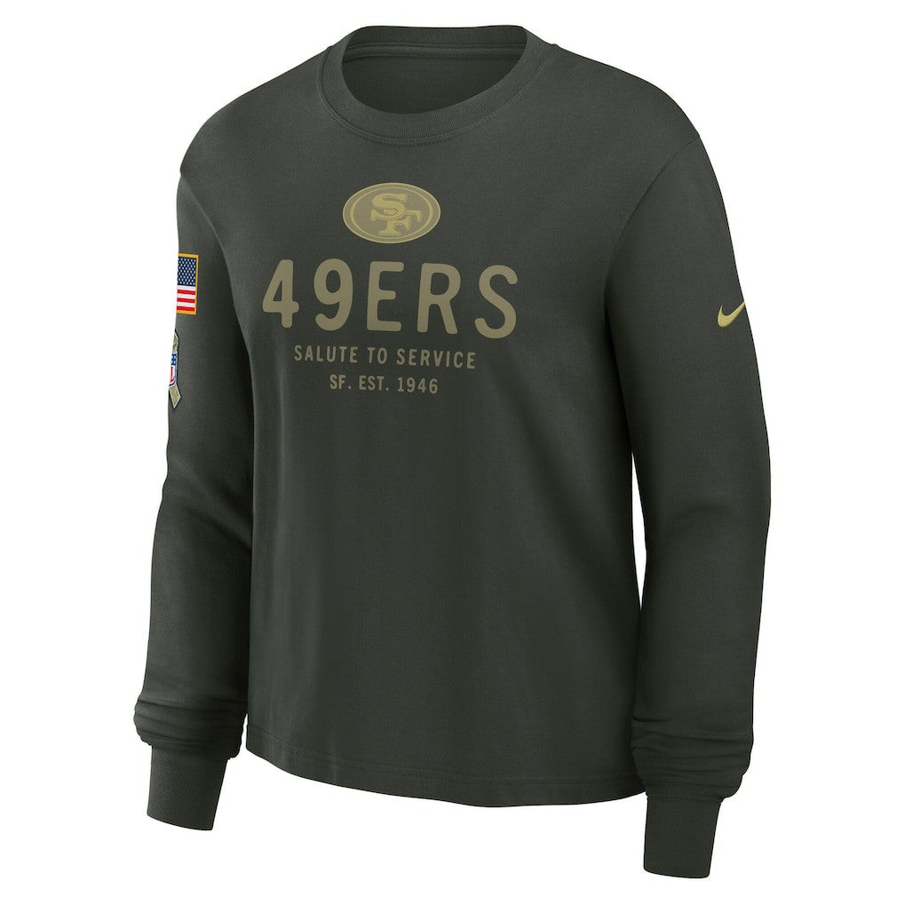 San Francisco 49ers Nike Women's 2025 Salute to Service Sideline Dri-FIT Long Sleeve T-Shirt