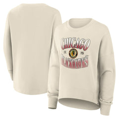 Chicago Blackhawks Fanatics Women's Oversized Vintage Slice Pullover Sweatshirt Online