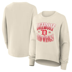 Detroit Red Wings Fanatics Women's Oversized Vintage Slice Pullover Sweatshirt Outlet