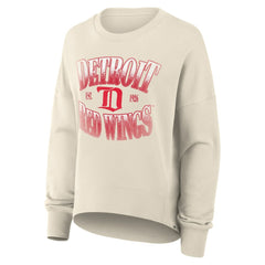 Detroit Red Wings Fanatics Women's Oversized Vintage Slice Pullover Sweatshirt Outlet