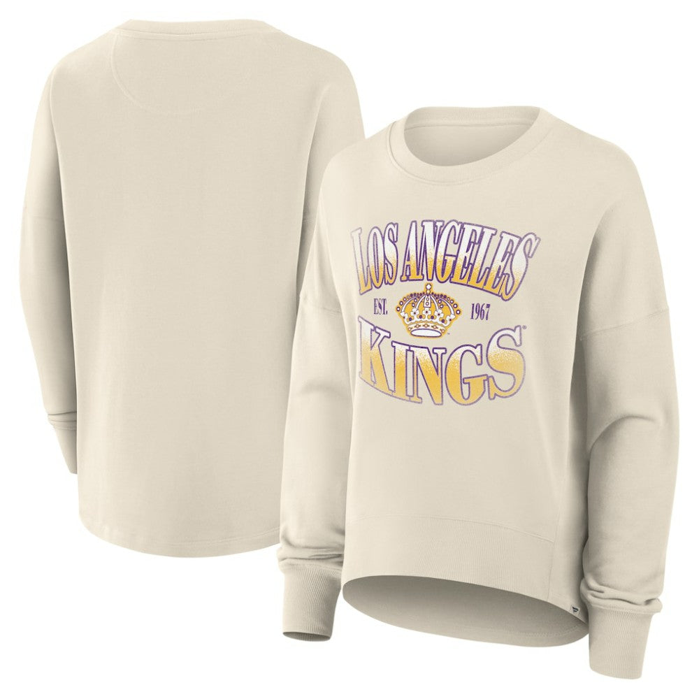 Los Angeles Kings Fanatics Women's Oversized Vintage Slice Pullover Sweatshirt Sale