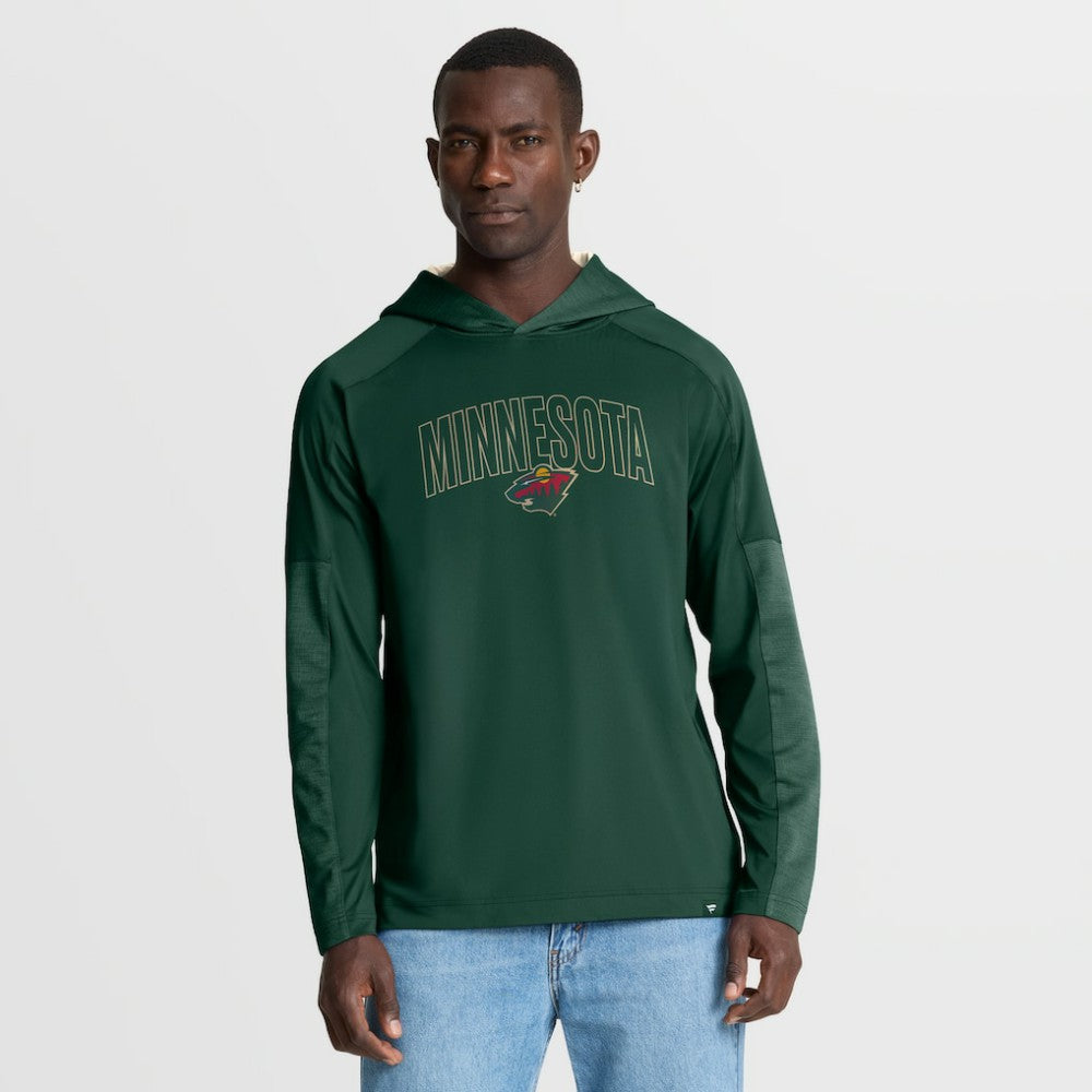 Minnesota Wild Fanatics Penalty Shot Long Sleeve Hoodie T-Shirt Outlet