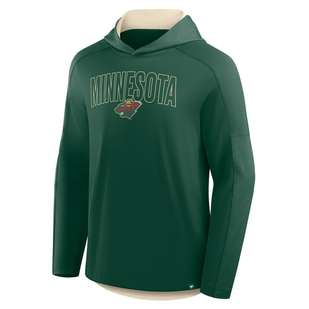 Minnesota Wild Fanatics Penalty Shot Long Sleeve Hoodie T-Shirt Outlet
