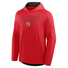 New Jersey Devils Fanatics Penalty Shot Long Sleeve Hoodie T-Shirt On Sale