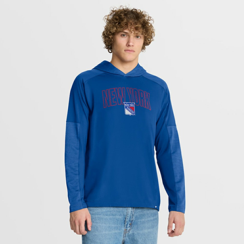 New York Rangers Fanatics Penalty Shot Long Sleeve Hoodie T-Shirt Outlet
