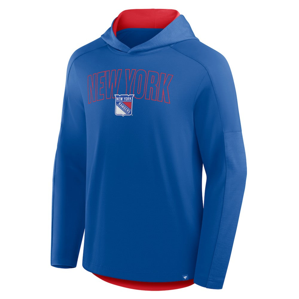 New York Rangers Fanatics Penalty Shot Long Sleeve Hoodie T-Shirt Outlet