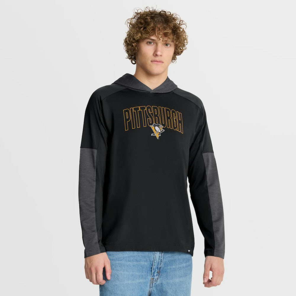 Pittsburgh Penguins Fanatics Penalty Shot Long Sleeve Hoodie T-Shirt Discount