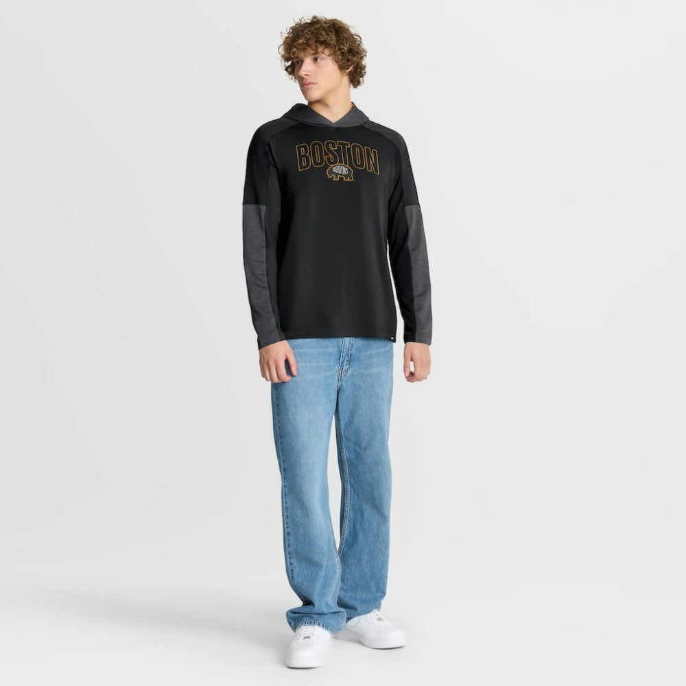 Boston Bruins Fanatics Penalty Shot Long Sleeve Hoodie T-Shirt For Sale