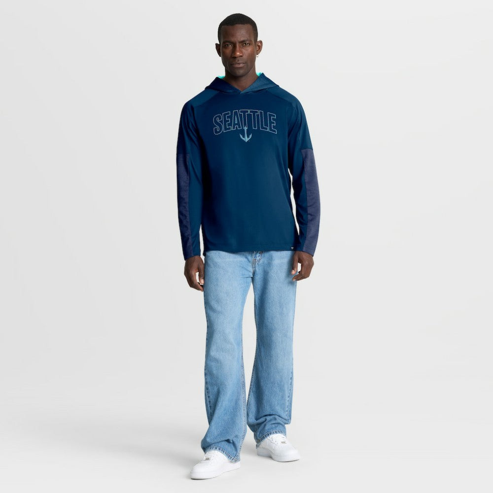 Seattle Kraken Fanatics Penalty Shot Long Sleeve Hoodie T-Shirt Outlet