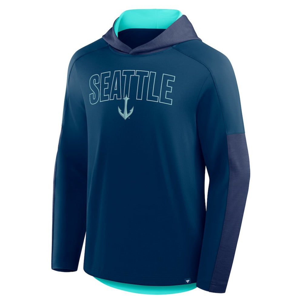 Seattle Kraken Fanatics Penalty Shot Long Sleeve Hoodie T-Shirt Outlet