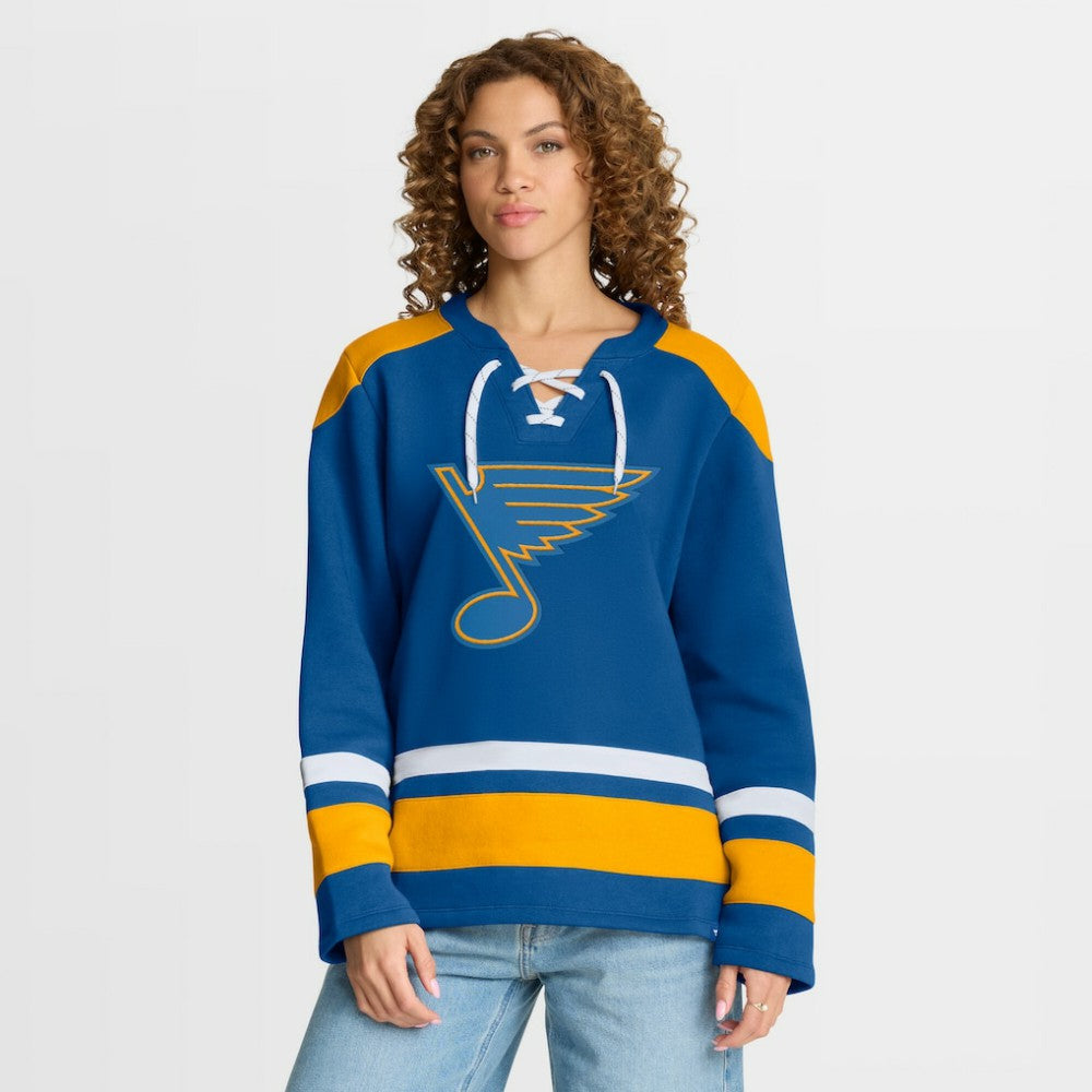 St. Louis Blues Fanatics Women's Icing Long Sleeve Lace Up Sweatshirt Discount