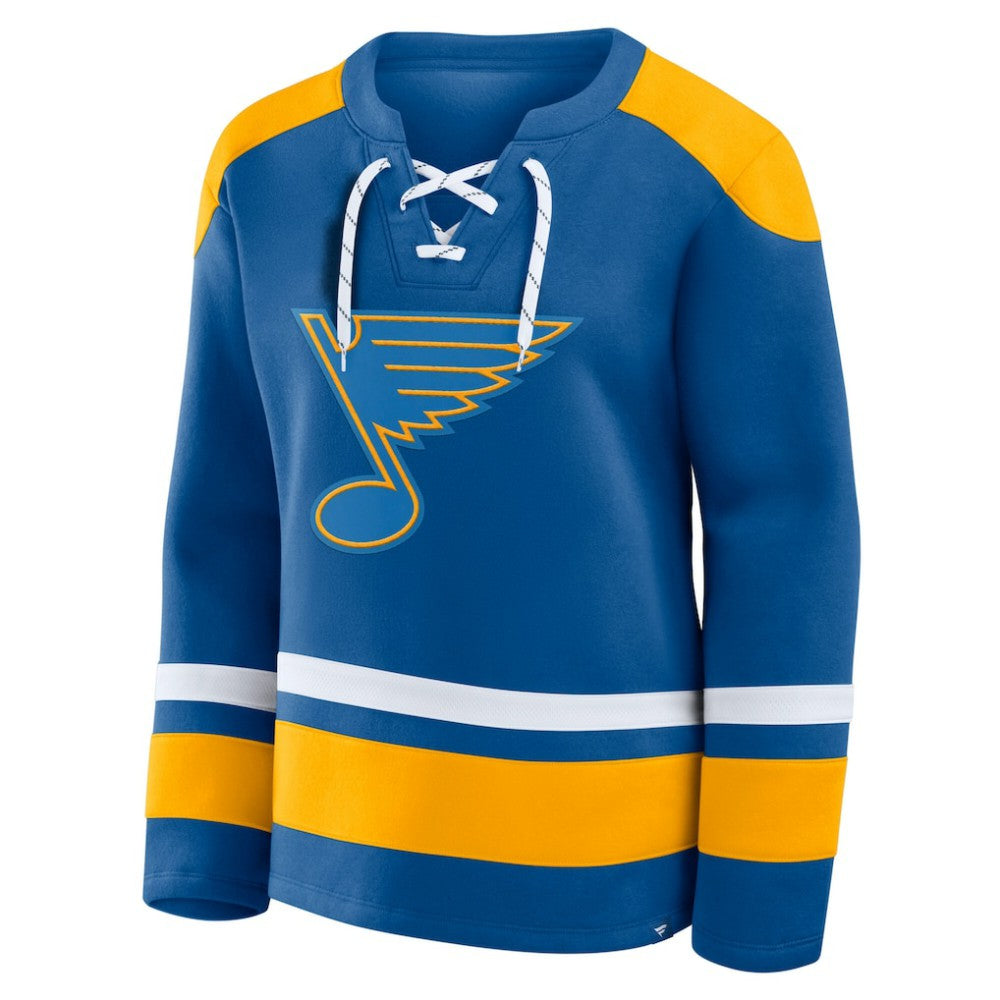 St. Louis Blues Fanatics Women's Icing Long Sleeve Lace Up Sweatshirt Discount