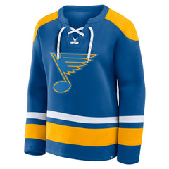 St. Louis Blues Fanatics Women's Icing Long Sleeve Lace Up Sweatshirt Discount
