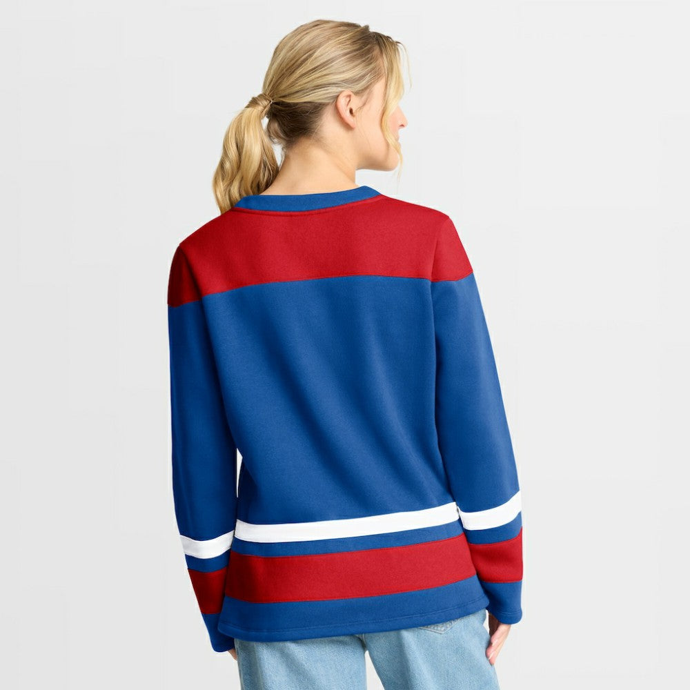 New York Rangers Fanatics Women's Icing Long Sleeve Lace Up Sweatshirt Online