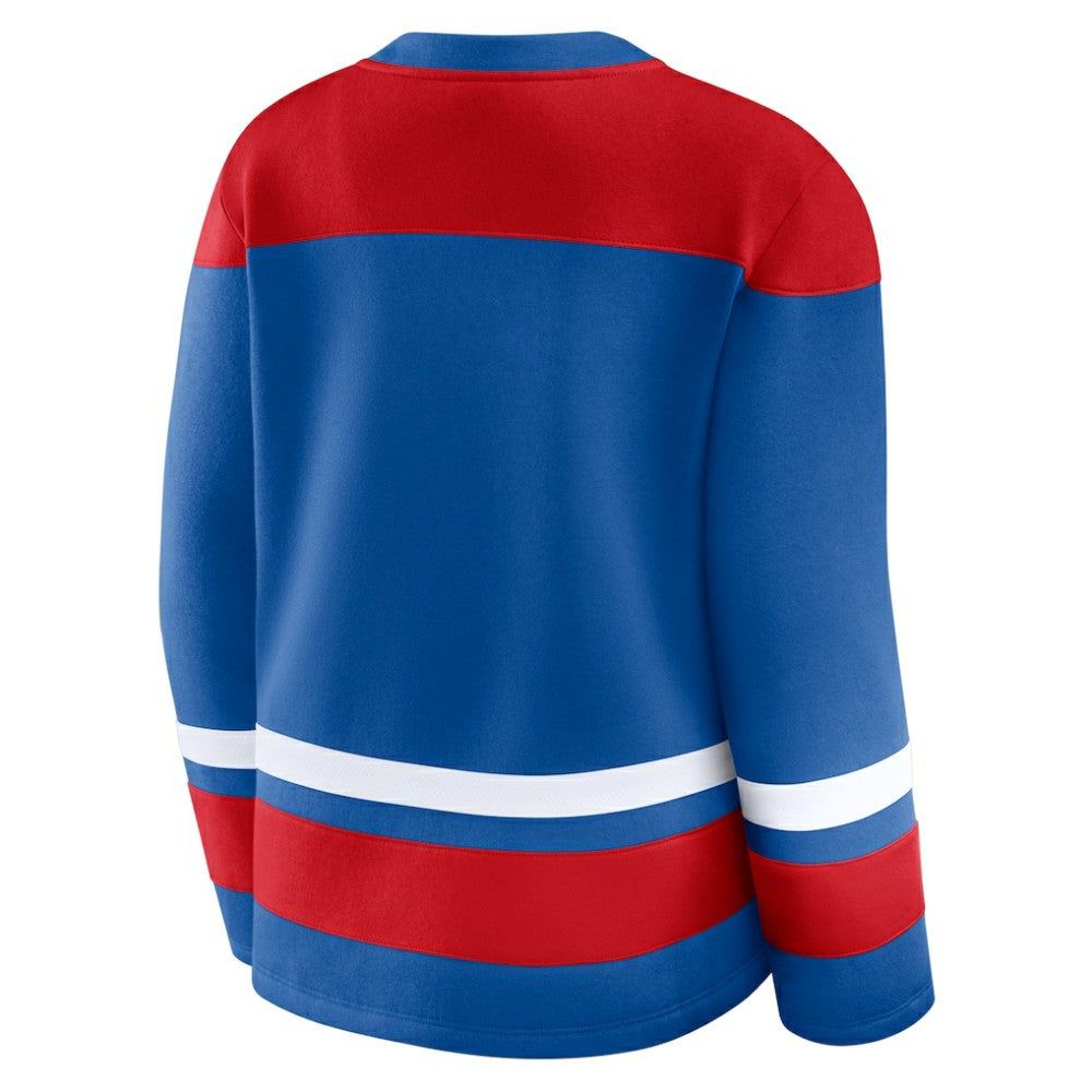 New York Rangers Fanatics Women's Icing Long Sleeve Lace Up Sweatshirt Online