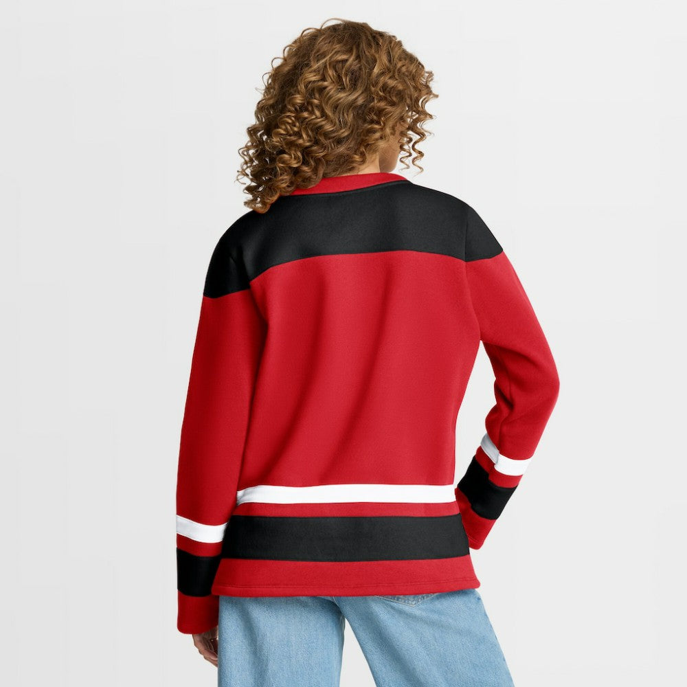 Chicago Blackhawks Fanatics Women's Icing Long Sleeve Lace Up Sweatshirt Outlet