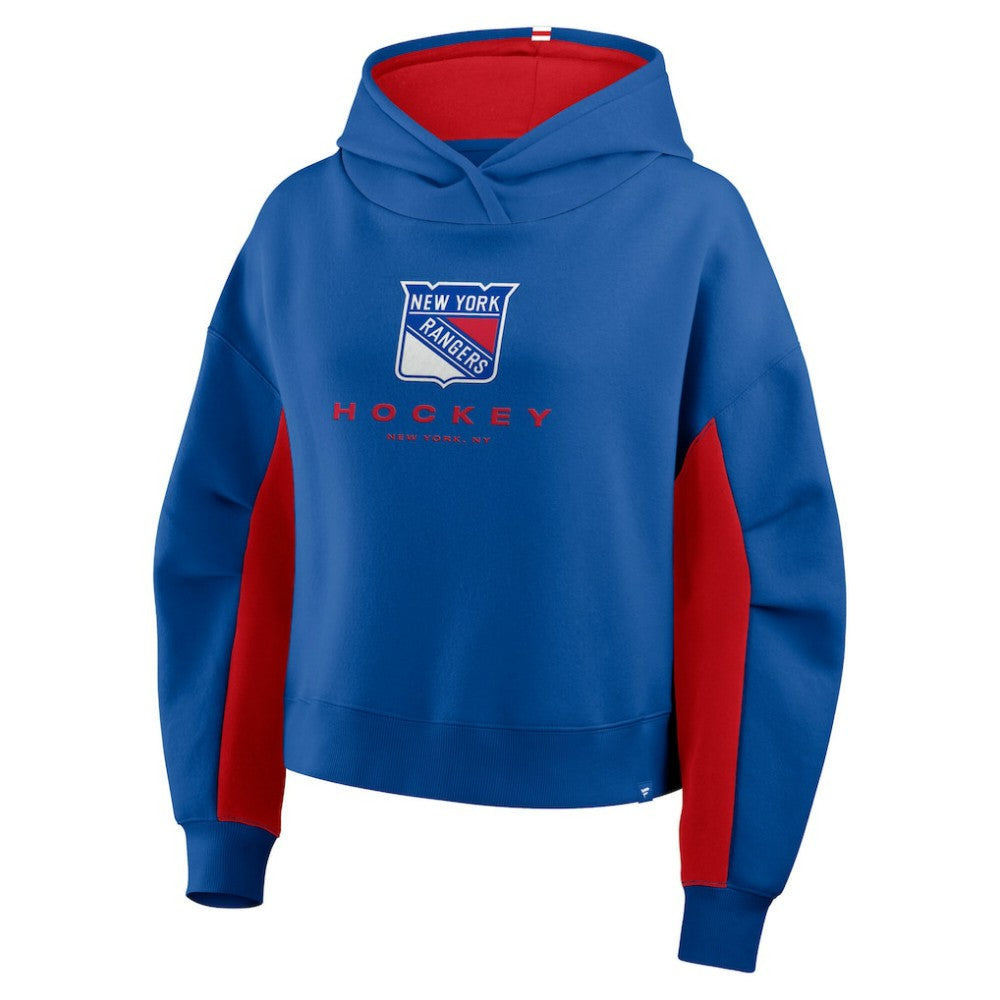 New York Rangers Fanatics Women's Back Check Boxy Hoodie Discount