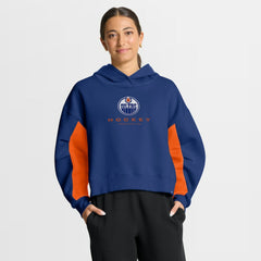 Edmonton Oilers Fanatics Women's Back Check Boxy Hoodie Sale
