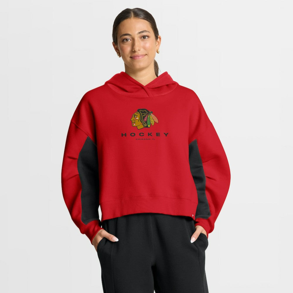 Chicago Blackhawks Fanatics Women's Back Check Boxy Hoodie Sale