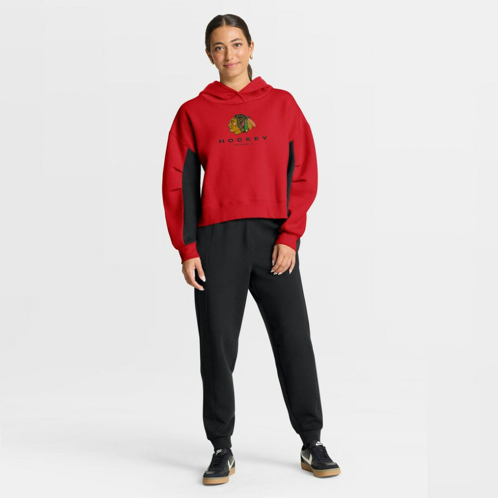 Chicago Blackhawks Fanatics Women's Back Check Boxy Hoodie Sale