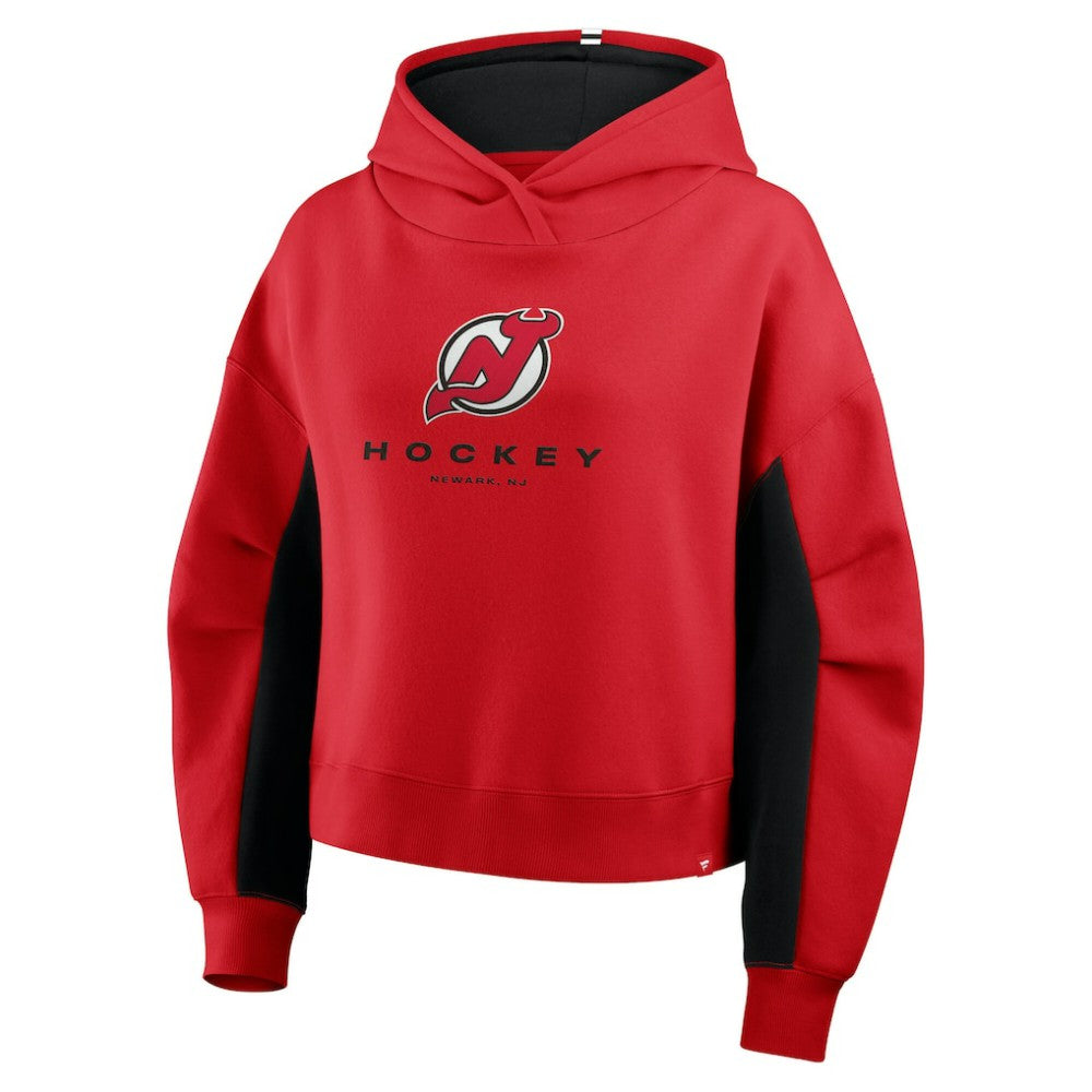 New Jersey Devils Fanatics Women's Back Check Boxy Hoodie Outlet