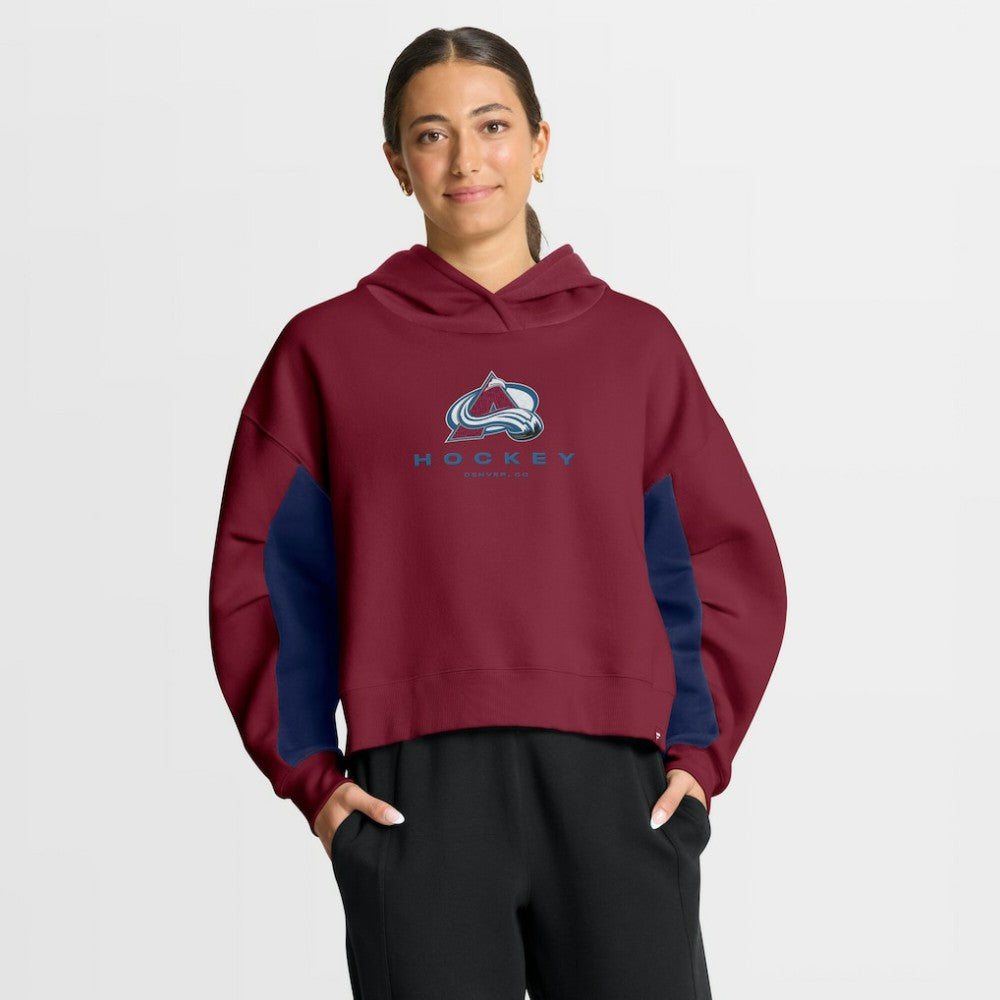 Colorado Avalanche Fanatics Women's Back Check Boxy Hoodie Outlet
