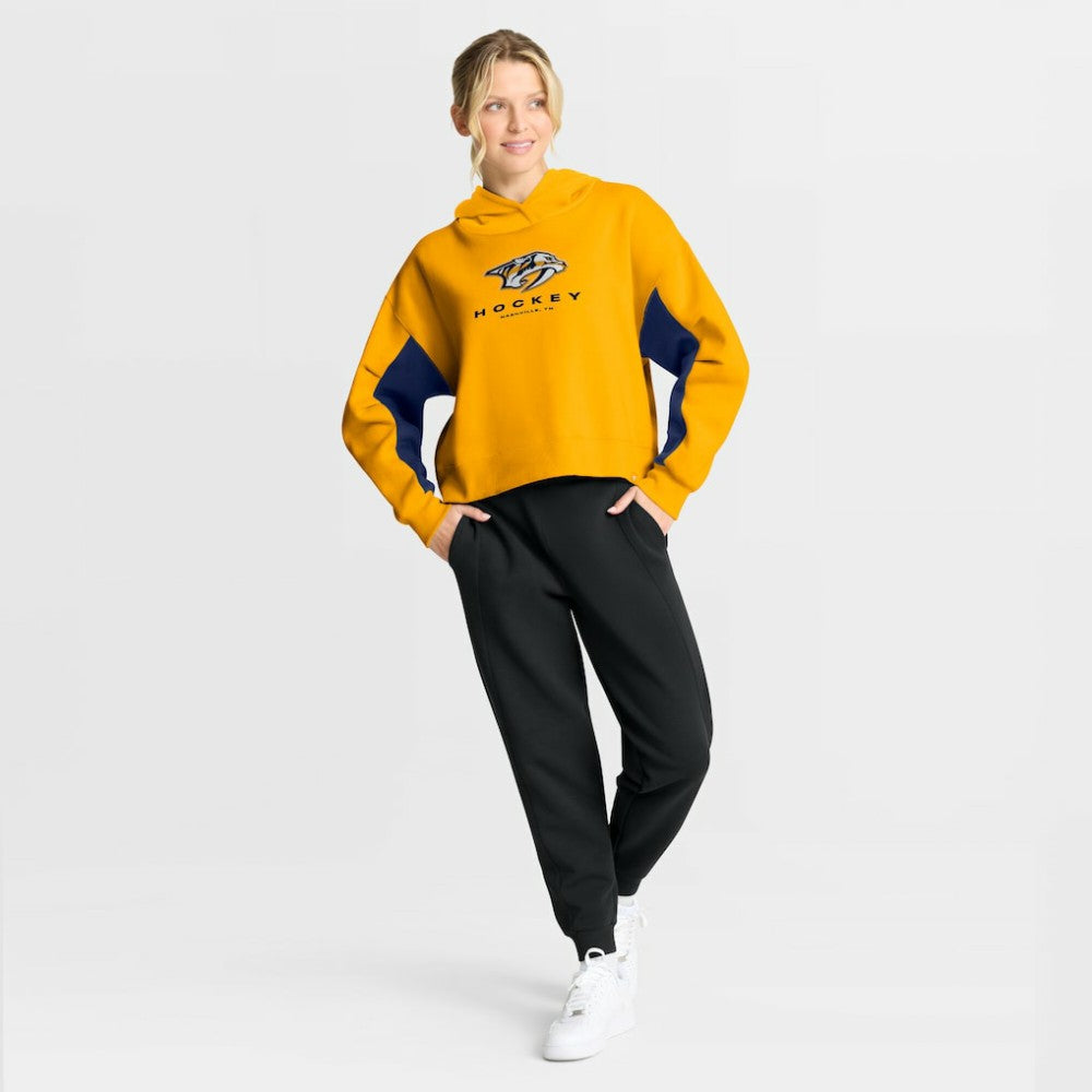 Nashville Predators Fanatics Women's Back Check Boxy Hoodie Outlet