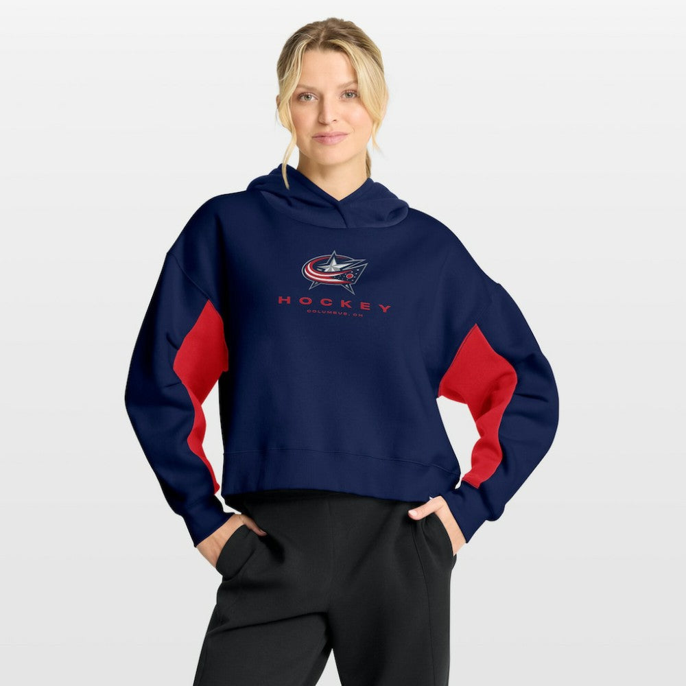 Columbus Blue Jackets Fanatics Women's Back Check Boxy Hoodie Discount