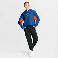 New York Islanders Fanatics Women's Back Check Boxy Hoodie Discount