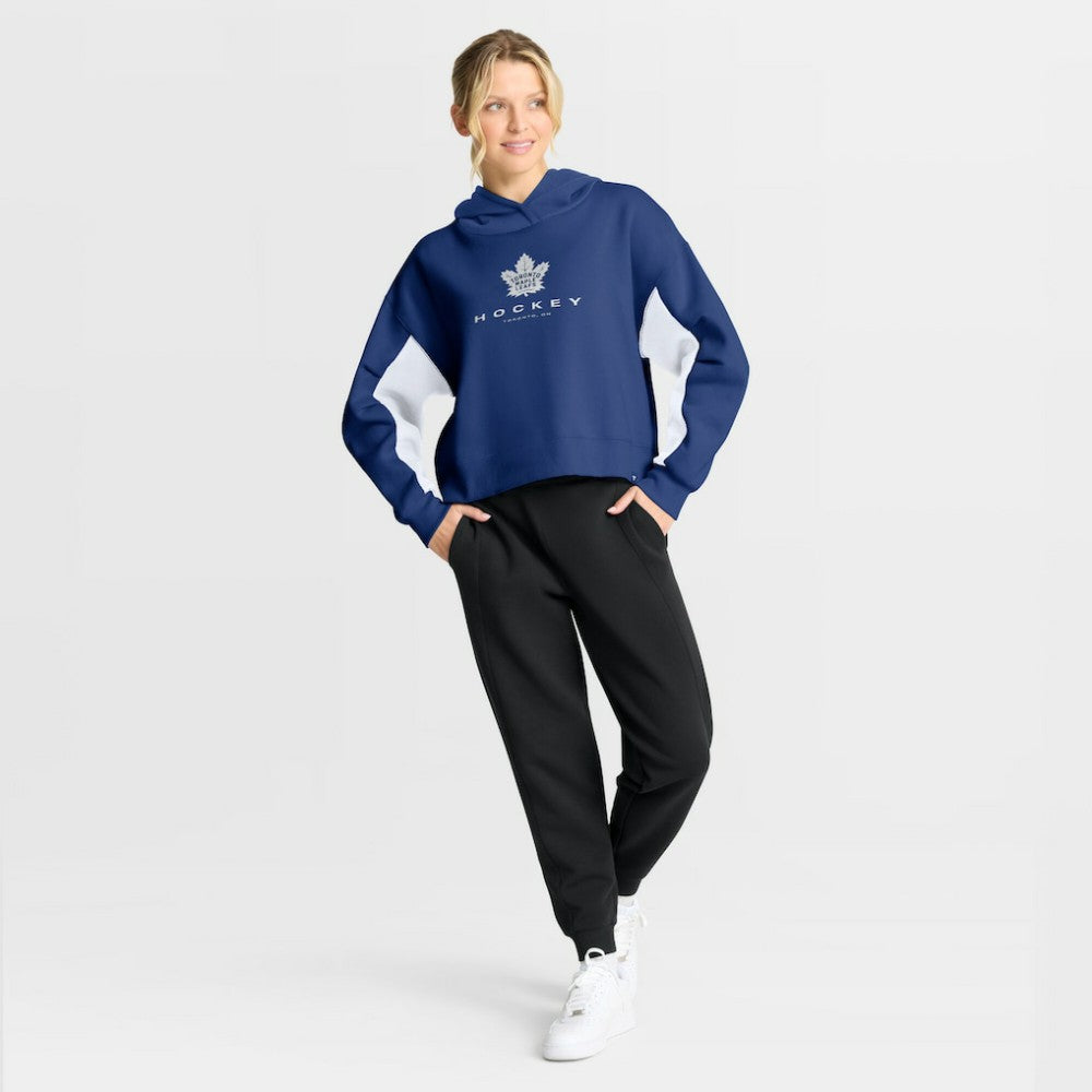 Toronto Maple Leafs Fanatics Women's Back Check Boxy Hoodie For Sale