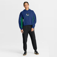 Vancouver Canucks Fanatics Women's Back Check Boxy Hoodie For Sale