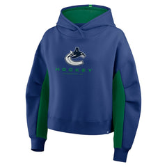 Vancouver Canucks Fanatics Women's Back Check Boxy Hoodie For Sale