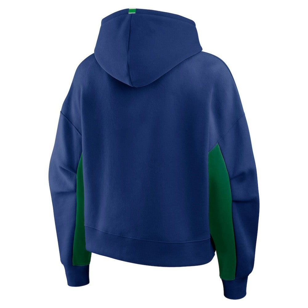 Vancouver Canucks Fanatics Women's Back Check Boxy Hoodie For Sale