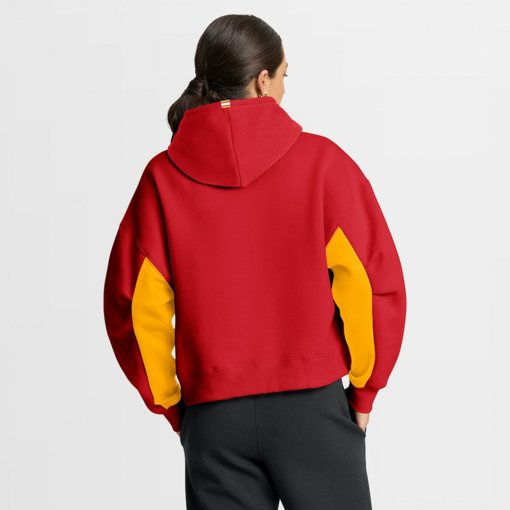 Calgary Flames Fanatics Women's Back Check Boxy Hoodie On Sale