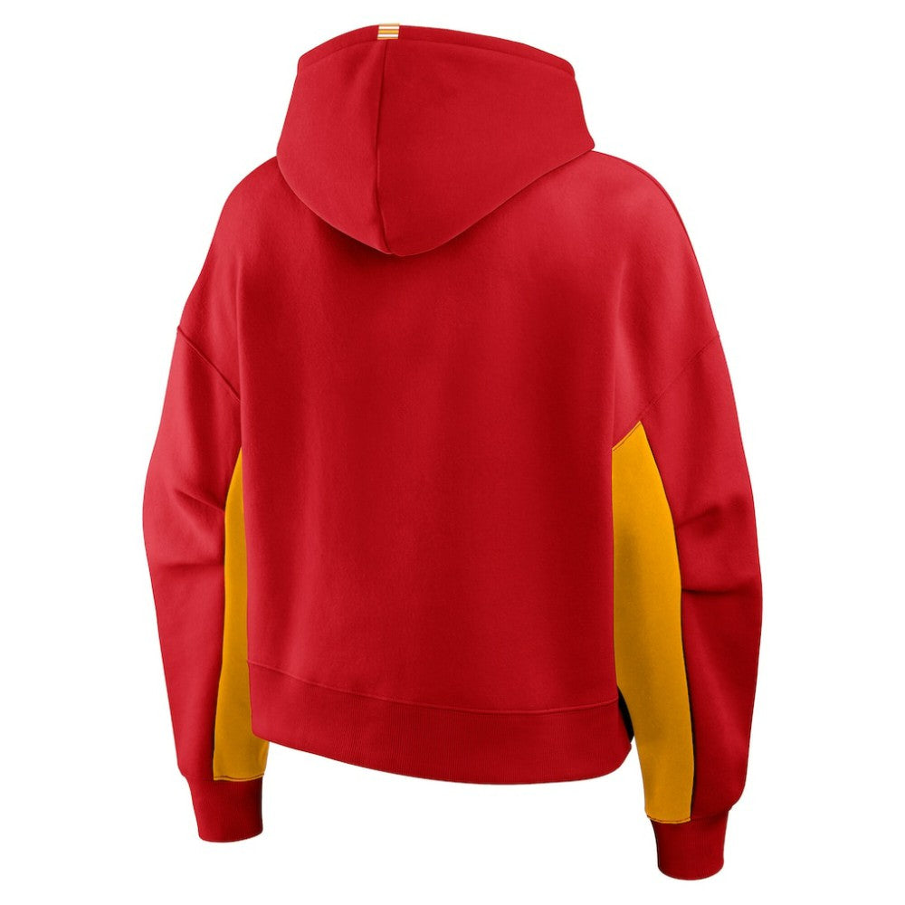 Calgary Flames Fanatics Women's Back Check Boxy Hoodie On Sale