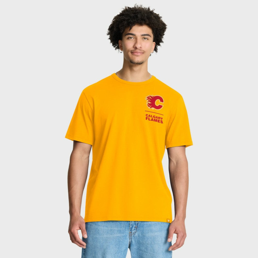 Calgary Flames Fanatics Crash The Net Legacy T-Shirt On Sale
