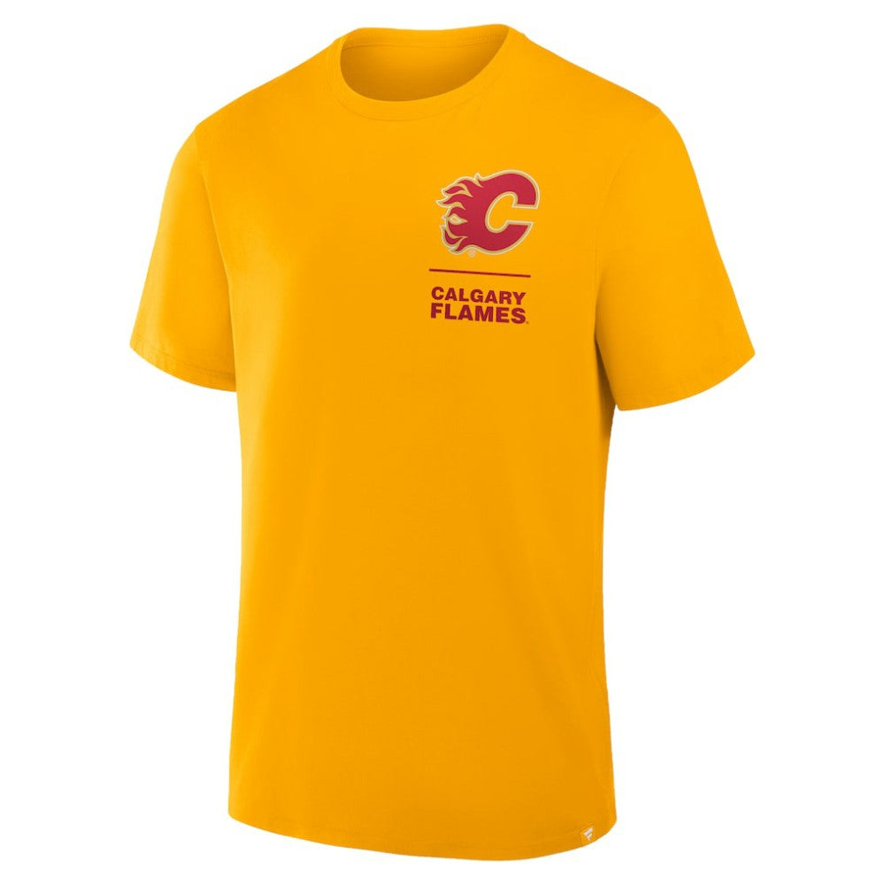 Calgary Flames Fanatics Crash The Net Legacy T-Shirt On Sale