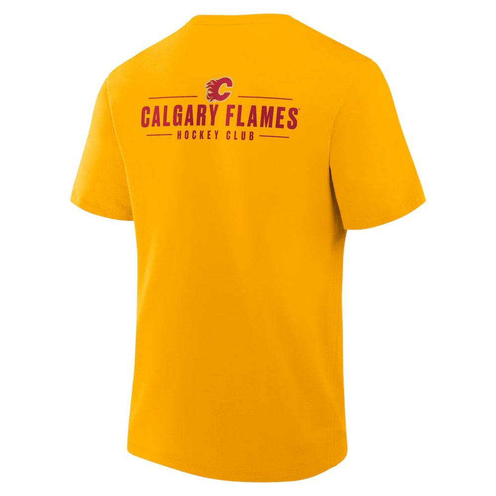 Calgary Flames Fanatics Crash The Net Legacy T-Shirt On Sale