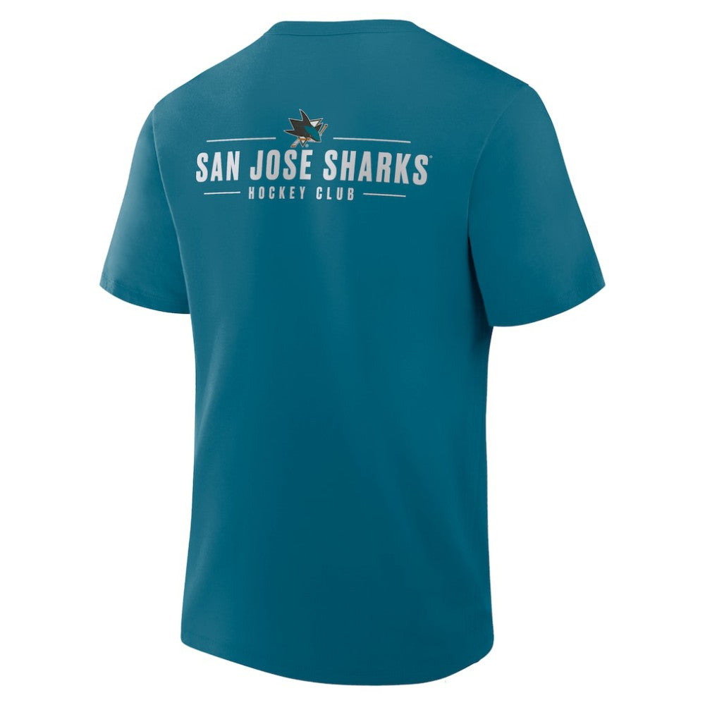 San Jose Sharks Fanatics Crash The Net Legacy T-Shirt On Sale