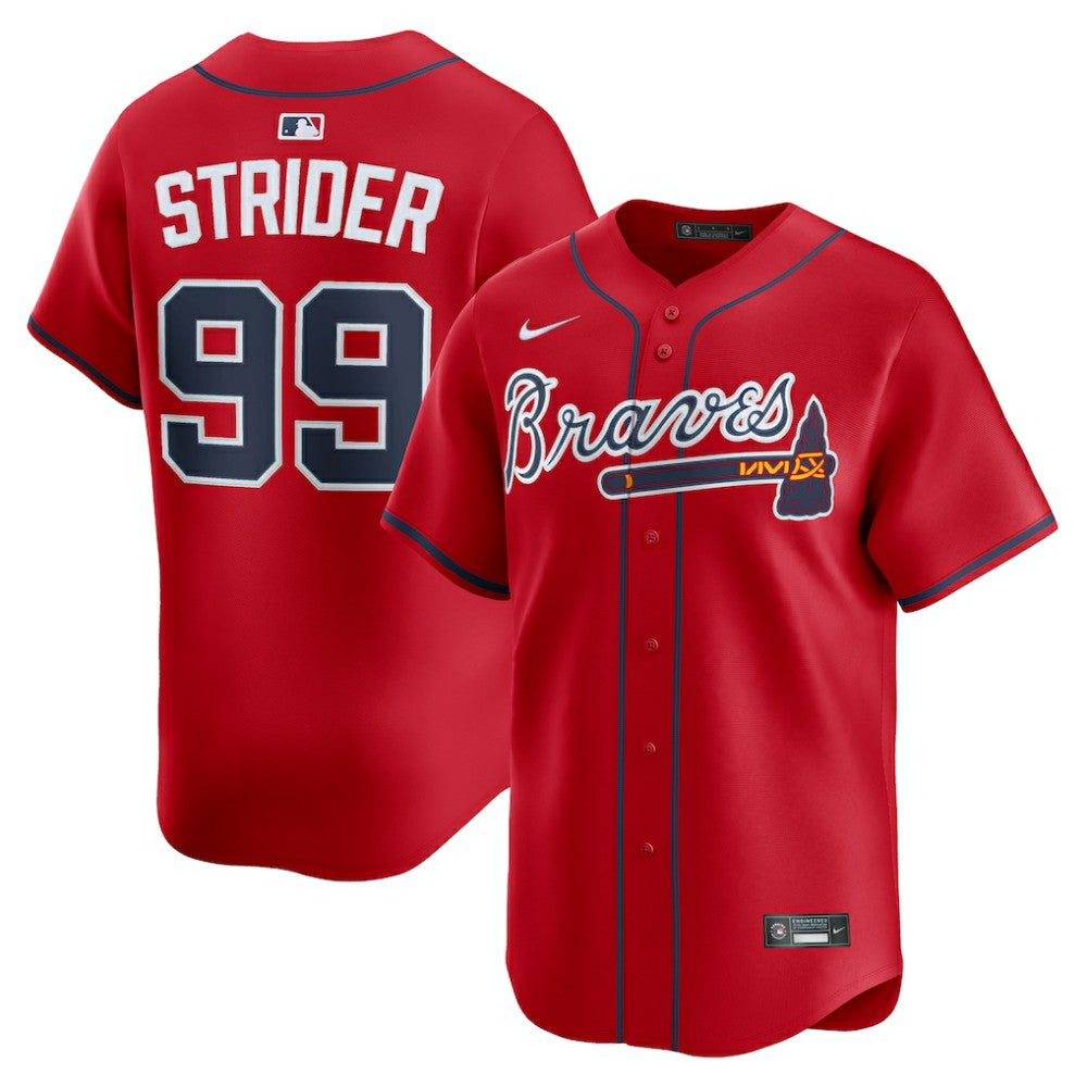 Spencer Strider Atlanta Braves Nike Alternate Limited Player Jersey | MLB On Sale