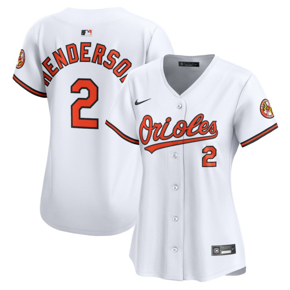 Gunnar Henderson Baltimore Orioles Nike Women's Home Limited Player Jersey | MLB Outlet