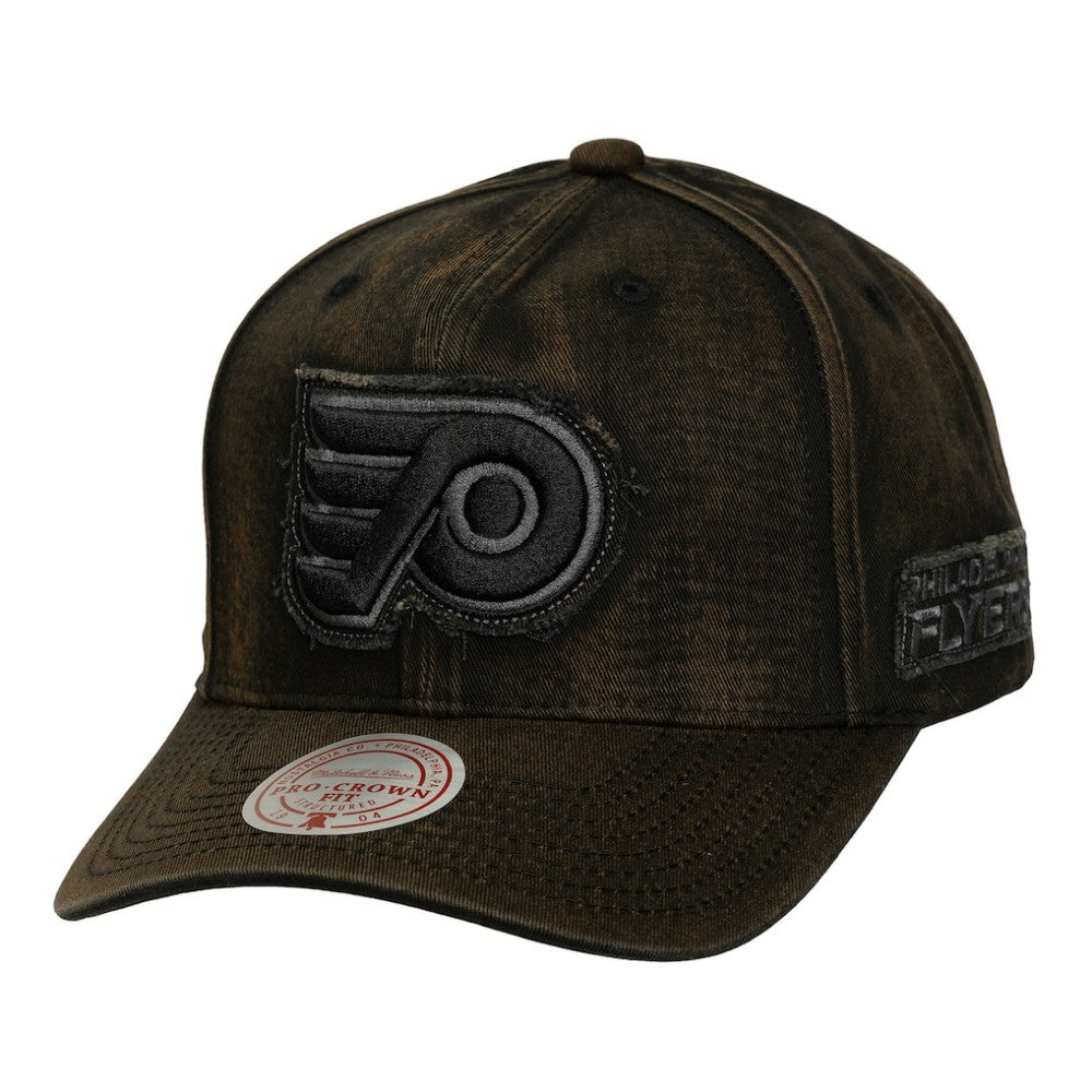 Philadelphia Flyers Mitchell & Ness Downtown Snow Wash Pro-Crown Adjustable Hat For Sale