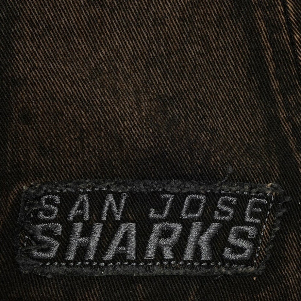 San Jose Sharks Mitchell & Ness Downtown Snow Wash Pro-Crown Adjustable Hat Outlet