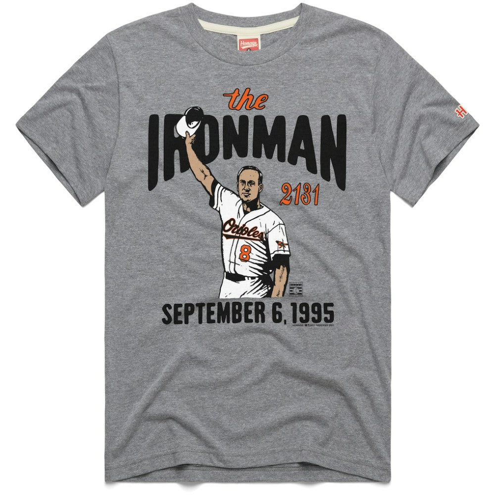 Cal Ripken Jr. Baltimore Orioles Homage Graphic Player T-Shirt | MLB For sale