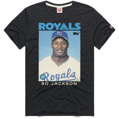 Bo Jackson Kansas City Royals Homage 1986 Topps Baseball Card Player T-Shirt | MLB Near me