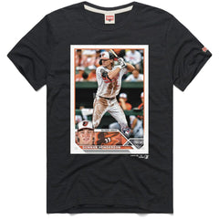 Gunnar Henderson Baltimore Orioles Homage 2023 Topps Baseball Card Player T-Shirt | MLB For sale