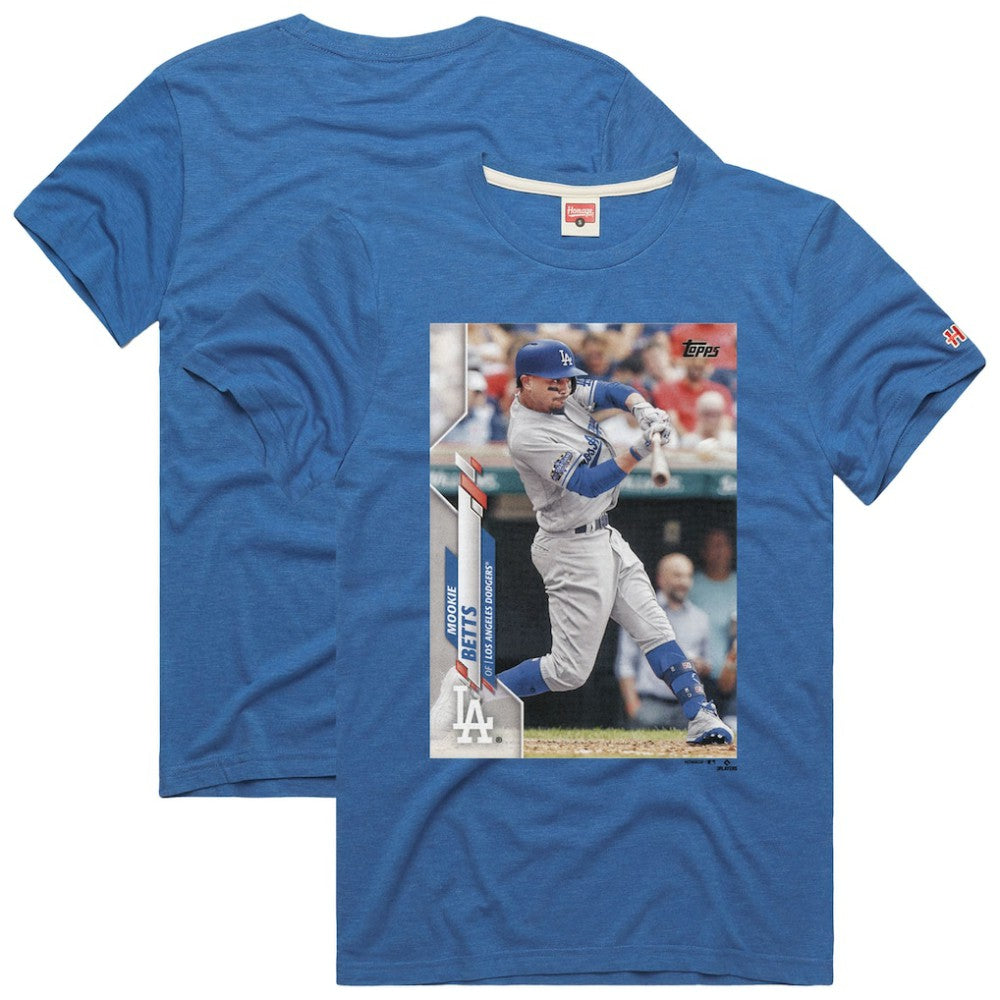 Mookie Betts Los Angeles Dodgers Homage 2020 Topps Baseball Card Player T-Shirt | MLB Discount